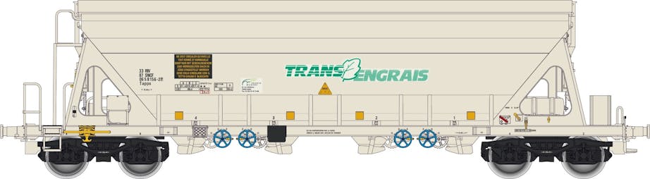 Albert Modell 065325 SNCF Carro tramoggia Tapps ''Trans Engrais'', bianco, ep.V