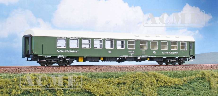 Acme 52139 BDZ carrozza ristorante WRme delle Ferrovie Bulgare, in livrea verde, ep.VI