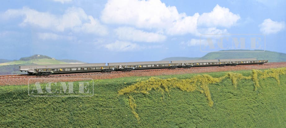 Acme 45168 RoLa - Rollende Landstraße ''Hupac'' composto da quattro carri Tipo Saadkms, ep.IV