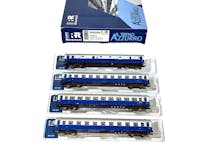 Rivarossi HR4275 FS set quattro carrozze livrea '''Treno Azzurro livrea, ep.III-IV