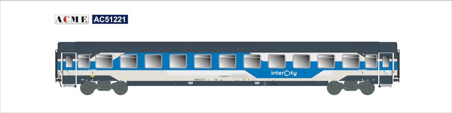 Acme 51221 FS Carrozza singola UIC-Z nella nuova livrea Intercity Giorno di 2° classe con griglia modificata, ep.VI