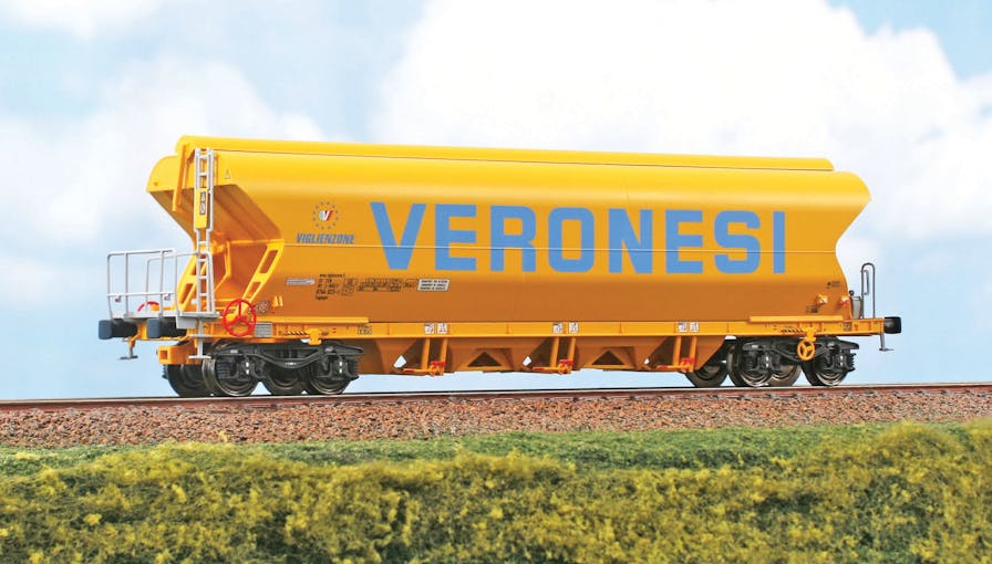 Blackstar BS10022 Carro tramoggia per trasporto cereali Tagnpps, della società Veronesi, ep.VI - con lanterne di coda stile FS