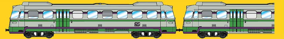 Os.kar E1021 FdS set due automotrici diesel-elettriche Ade a scartamento ridotto (costruzione FIAT/Stanga/TIBB), ep.V