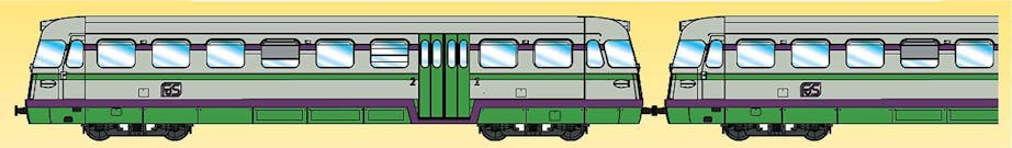 Os.kar E1023DS FdS set due automotrici diesel-meccaniche Adm a scartamento ridotto (costruzione FIAT), ep.V - DCC Sound