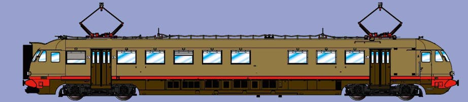 Os.kar 2080 FS Elettromotrice ALe 660 009 nella livrea castano Isabella rosso, assegnata al deposito di Mestre ep.IV-V