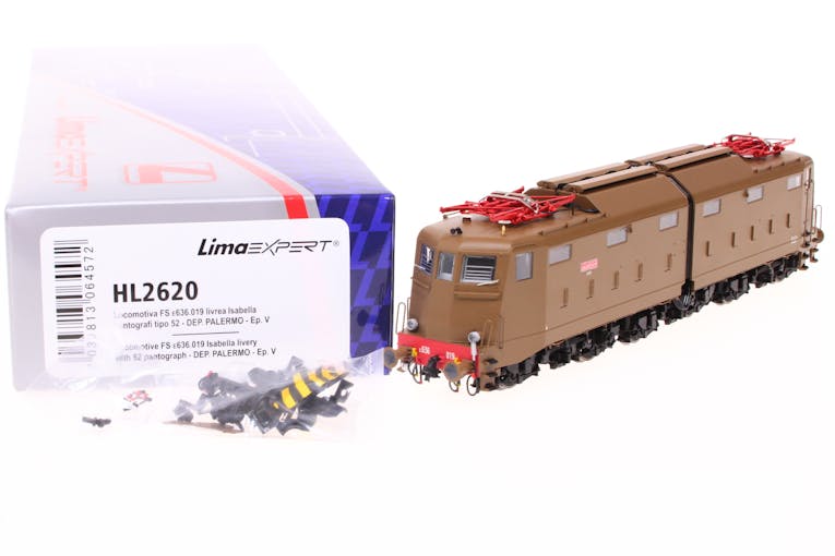 Lima Expert HL2620 FS locomotiva elettrica E.636 019 livrea isabella ep.V. Dep.Loc. Palermo