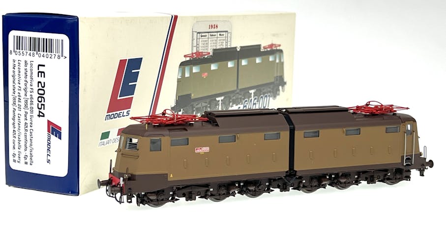 LE Models 20654 FS locomotiva elettrica E.646.001 livrea castano isabella ep. IIIb