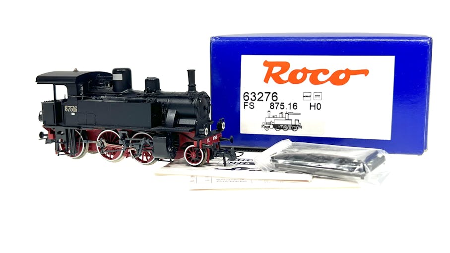 Roco 63276 FS locomotiva a vapore Gr 875.16 con cabina aperta, ep.II - con decoder DCC