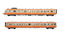 Jouef HJ2463S SNCF, automotrice diesel RGP I con rimorchio in livrea grigio beton/arancione ''Alpazur'', ep. IV - DCC Sound